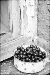 cherries in a bowl