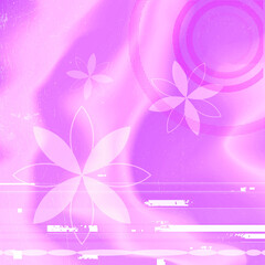 Abstract Lo-fi Style Pink Flowing Liquid with Glitched Lines Background