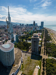 Batumi miasto w Gruzji zdjęcia z dronu  - obrazy, fototapety, plakaty
