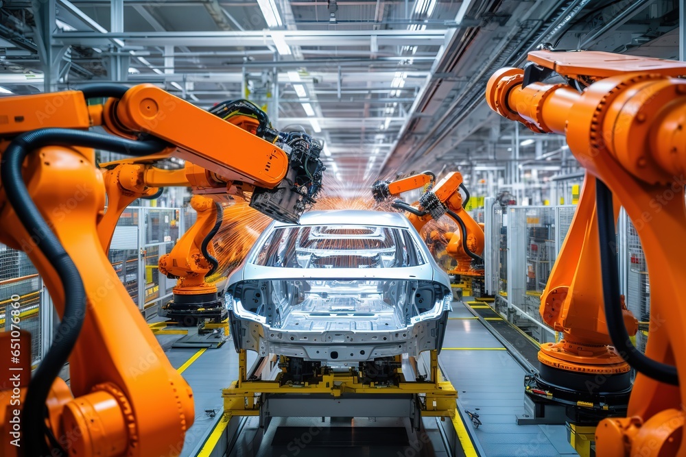Aufkleber Automated Car Assembly line