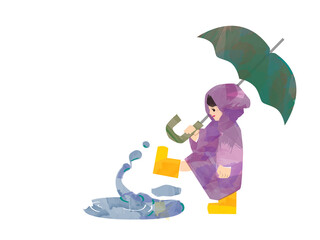 梅雨　子供