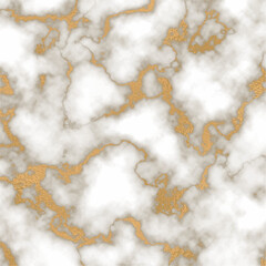 Gold marble texture with abstract white background. Marble surface with gold coated tint . Abstract golden glitter marbling seamless pattern for tile ,interior or card template vector