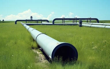 Industrial pipeline for transporting natural gas from gas wells background.