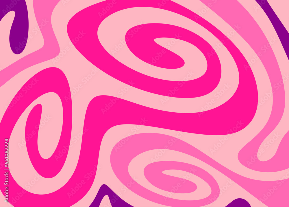 Poster abstract background with cute curly lines pattern