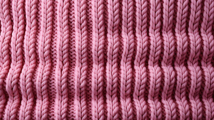 Pink knitted fabric as background, closeup. Texture of wool.