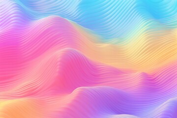 Vibrant pastel rainbow background with distorted motion glitch. Futuristic cyberpunk design, retro 90s aesthetic. Generative AI