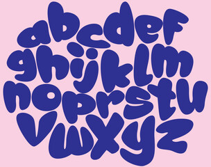 Vector hand drawn typeface in graffiti style