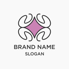 Brand logo colored icon design template
