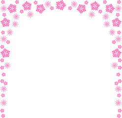 Obraz na płótnie Canvas Snowflakes square frame