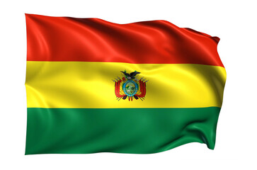 Bolivia Flag on transparent Background