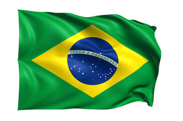 Brazil Flag on transparent Background