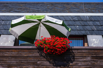 Balcony with Sunshade and Flower Box