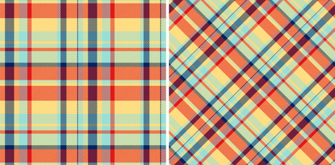 Vector tartan textile of pattern fabric plaid with a texture background check seamless.