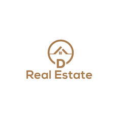 New D Real estate logo vector