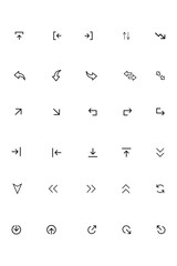 Vector illustration of arrow icons set. Arrow black icon collection.