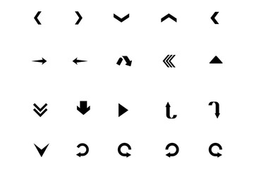 Vector illustration of arrow icons set