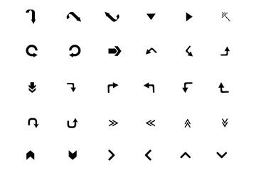 Vector illustration of arrow icons set