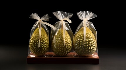fresh durian fruit.
