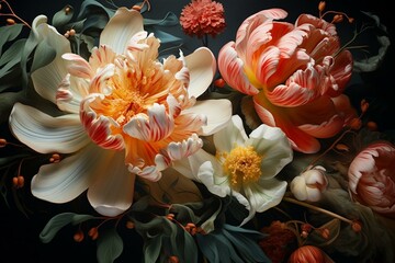 Stunning flower artwork. Generative AI
