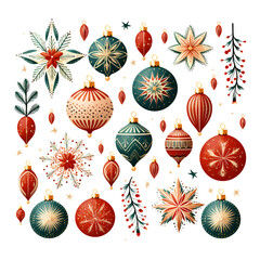 Аbstract Сhristmas set, elements