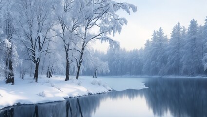 trees in the snow