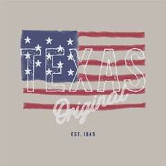 TEXAS FLAG ARTWORK WITH SCRIBBLE EFFECTS FOR TSHIRT, SWEAT SHIRT, MEN APPAREL