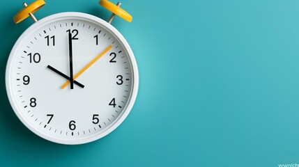 clock on a blue background
