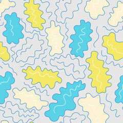 Colorful seamless pattern with wave shapes