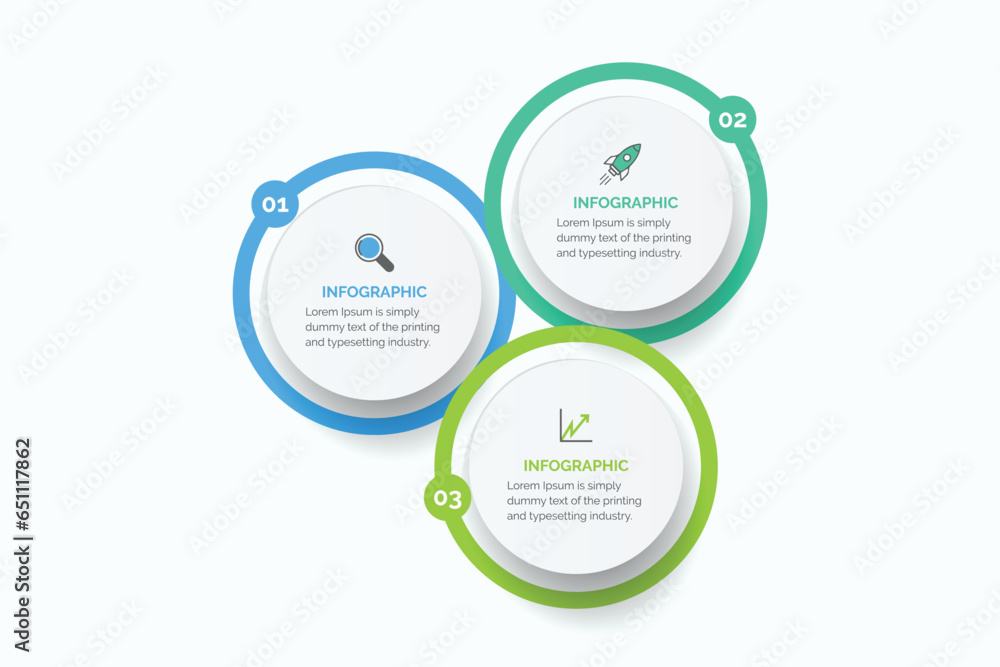 Poster business data visualization. process chart. abstract elements of graph, diagram with 3 steps, option