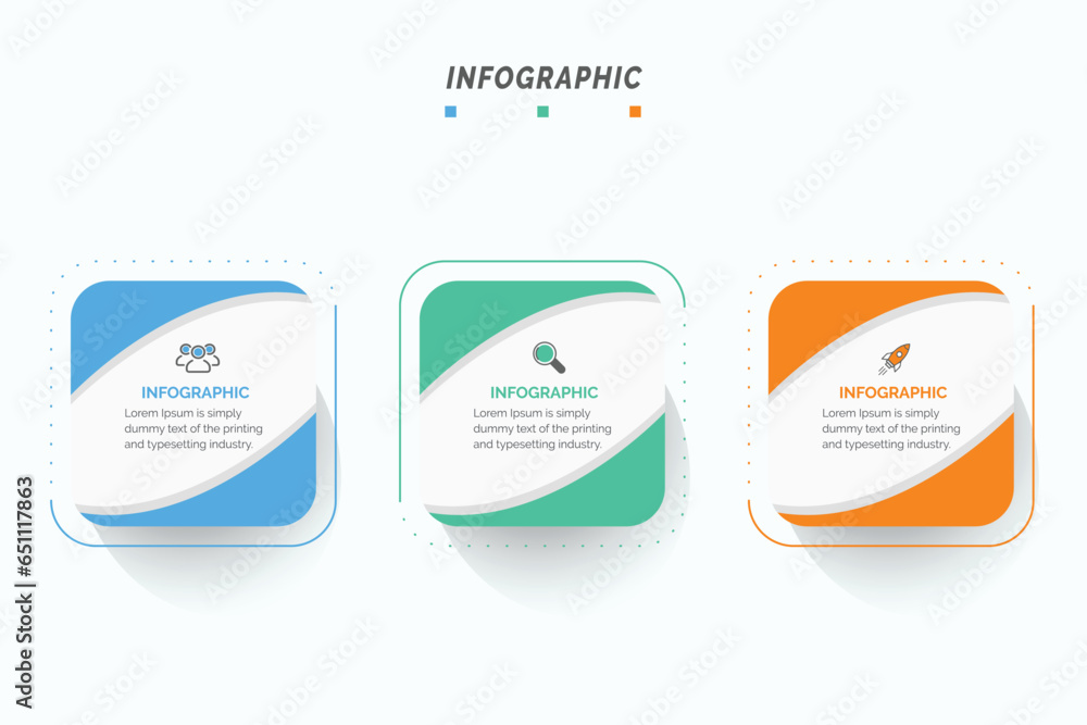 Poster business data visualization. process chart. abstract elements of graph, diagram with 3 steps, option
