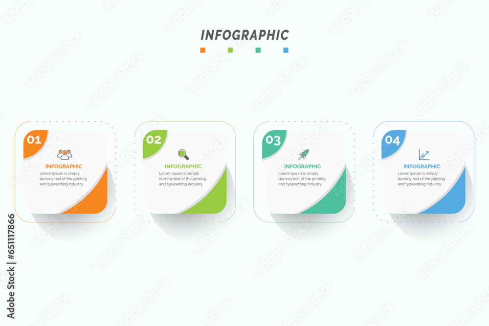 Poster business data visualization. process chart. abstract elements of graph, diagram with 4 steps, option