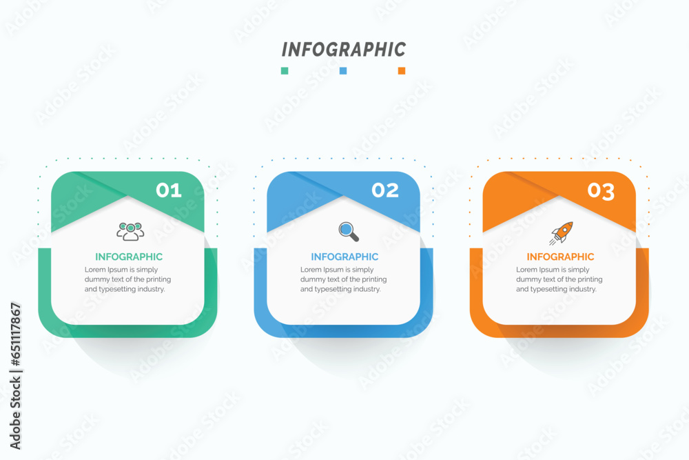 Poster business data visualization. process chart. abstract elements of graph, diagram with 3 steps, option