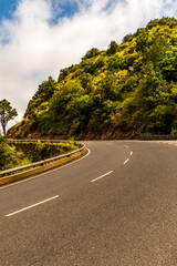 Carretera en la Isla de la Gomera.