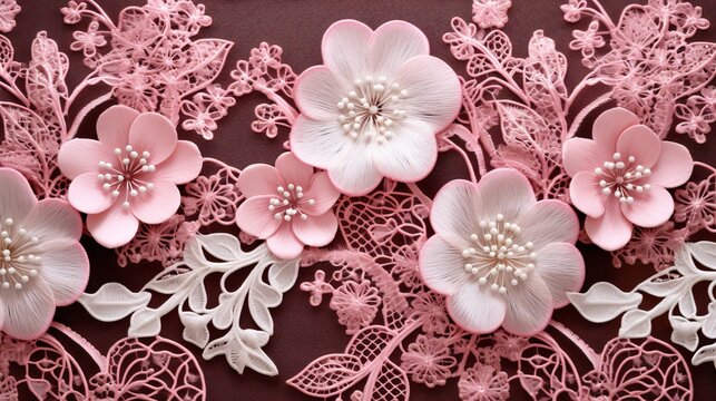 Floral lace pattern as a background