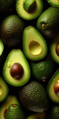 close upavocado with water droplets on it, Generative AI