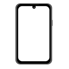 Illustration vector graphic of smartphone mockup with blank white screen isolated on white background, fit for web and mobile