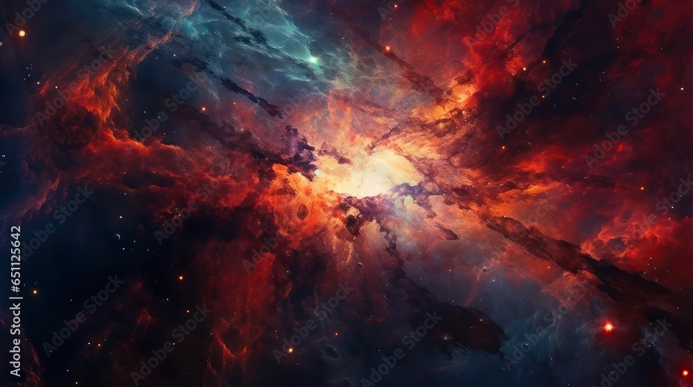 Wall mural abstract space background. galaxies, nebula and stars in space.