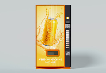 Front View Vending Machine Mockup