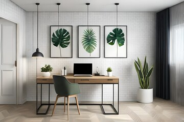 Fototapeta premium modern living room with table