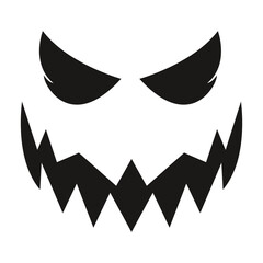 silhouette of halloween pumpkins faces