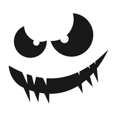 silhouette of halloween pumpkins faces