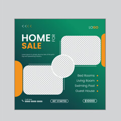 Vector real estate house property Social media banner template
