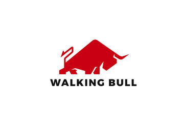 Bull Taurus Ox Logo Geometric Abstract Design Silhouette