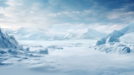 Fototapeta na wymiar Arctic landscape sunlight