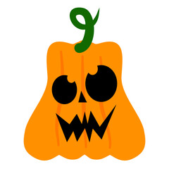 Hand drawn halloween pumpkins collection