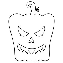 Pumpkins Halloween Faces Outline