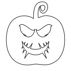 Pumpkins Halloween Faces Outline