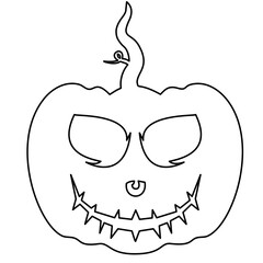 Pumpkins Halloween Faces Outline