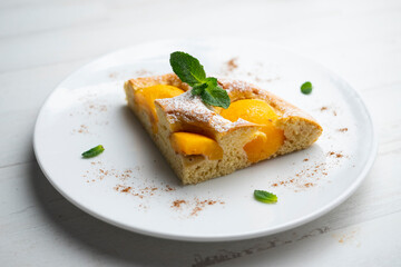 Traditional apricot tart from the Balearic Islands in Spain.