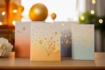 Essence of sending warm wishes through greeting cards and mock ups